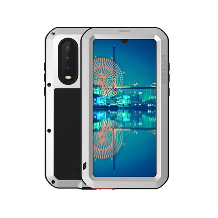 LOVE MEI Powerful Dustproof Shockproof Splashproof Metal + Silicone Combination Case for Huawei P30, Huawei P30