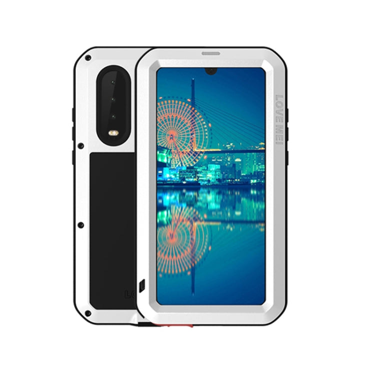 LOVE MEI Powerful Dustproof Shockproof Splashproof Metal + Silicone Combination Case for Huawei P30, Huawei P30