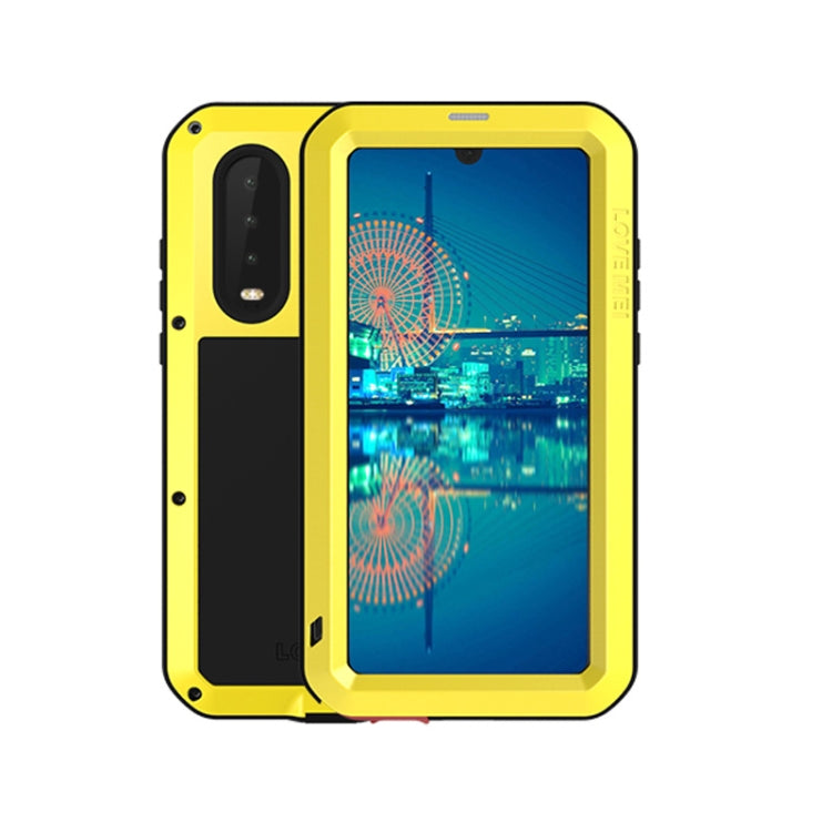 LOVE MEI Powerful Dustproof Shockproof Splashproof Metal + Silicone Combination Case for Huawei P30, Huawei P30