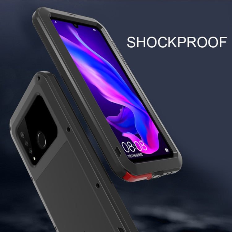 LOVE MEI Powerful Dustproof Shockproof Splashproof Metal + Silicone Combination Case for Huawei P30 Lite, Huawei P30 Lite