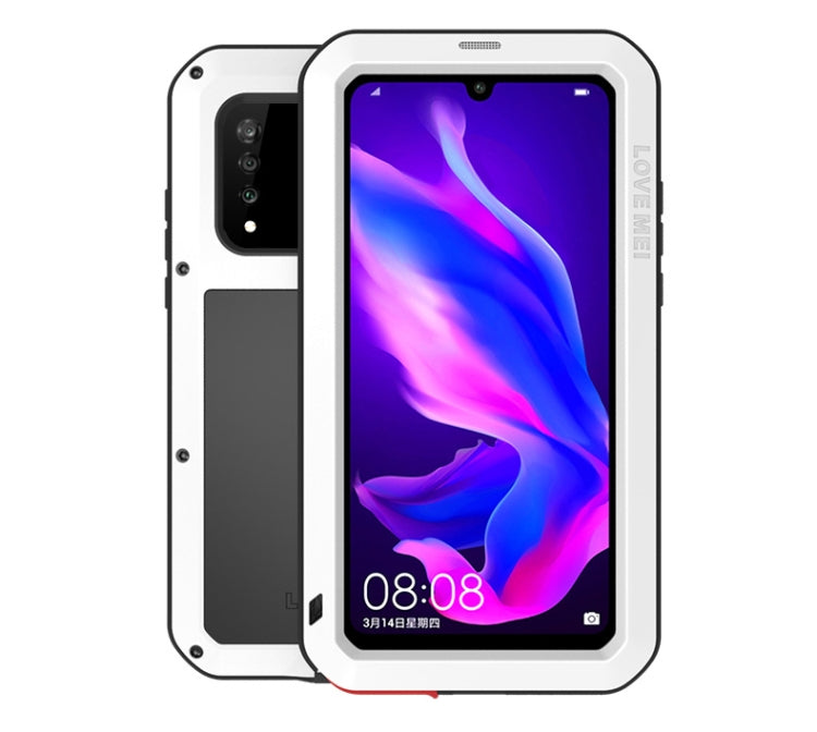 LOVE MEI Powerful Dustproof Shockproof Splashproof Metal + Silicone Combination Case for Huawei P30 Lite, Huawei P30 Lite