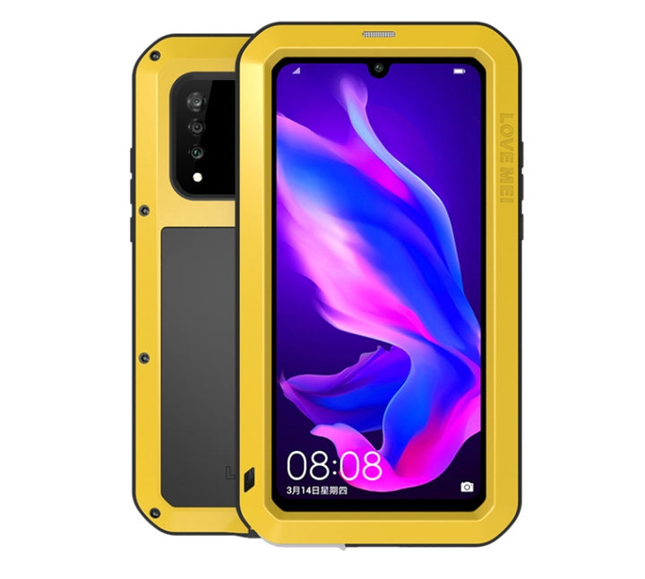 LOVE MEI Powerful Dustproof Shockproof Splashproof Metal + Silicone Combination Case for Huawei P30 Lite, Huawei P30 Lite