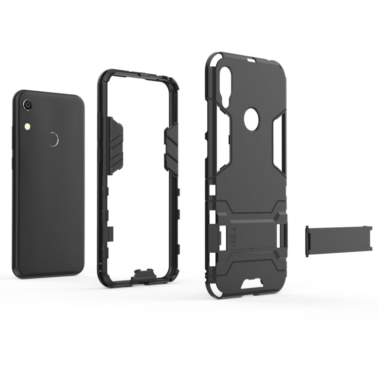 Shockproof PC + TPU Case for Huawei Y6 (2019), with Holder, For Huawei  Y6 (2019), For Huawei Y6 (2019)