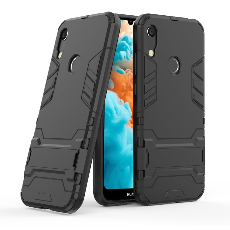 Shockproof PC + TPU Case for Huawei Y6 (2019), with Holder, For Huawei  Y6 (2019), For Huawei Y6 (2019)