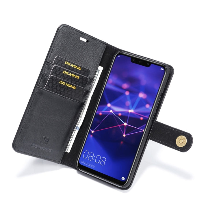 DG.MING Crazy Horse Texture Flip Detachable Magnetic Leather Case for Huawei Mate 20 Lite / Maimang 7, with Holder & Card Slots & Wallet, Huawei Mate 20 Lite / Maimang 7