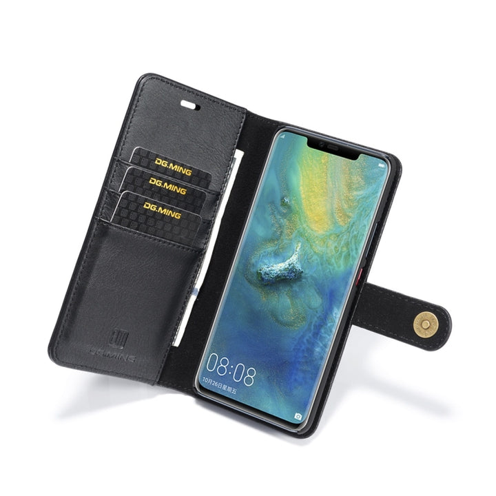 DG.MING Crazy Horse Texture Flip Detachable Magnetic Leather Case for Huawei Mate 20 Pro, with Holder & Card Slots & Wallet, Huawei Mate 20 Pro