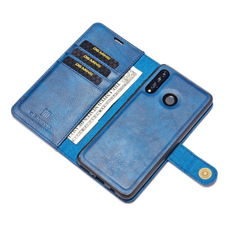 DG.MING Crazy Horse Texture Flip Detachable Magnetic Leather Case for Huawei P30 Lite, with Holder & Card Slots & Wallet, For Huawei P30 Lite, Huawei P30 Lite