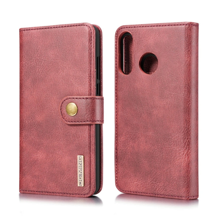 DG.MING Crazy Horse Texture Flip Detachable Magnetic Leather Case for Huawei P30 Lite, with Holder & Card Slots & Wallet, For Huawei P30 Lite, Huawei P30 Lite