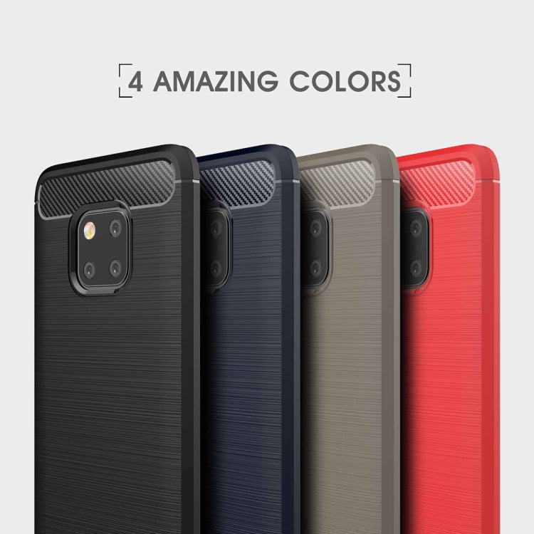 Brushed Texture Carbon Fiber Shockproof TPU Case for Huawei Mate 20 Pro, For Mate 20 Pro, For Huawei Mate 20 Pro