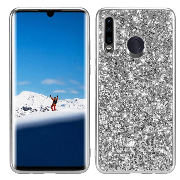 Glitter Powder Shockproof TPU Case for Huawei P30 Lite / nova 4e, For Huawei P30 Lite / nova 4e