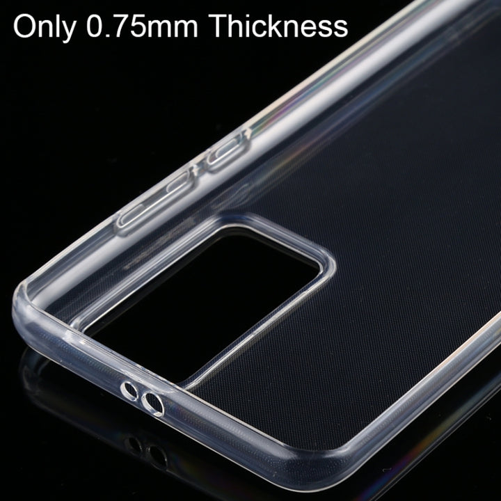 For Huawei P40 0.75mm Ultrathin Transparent TPU Soft Protective Case, For Huawei P40