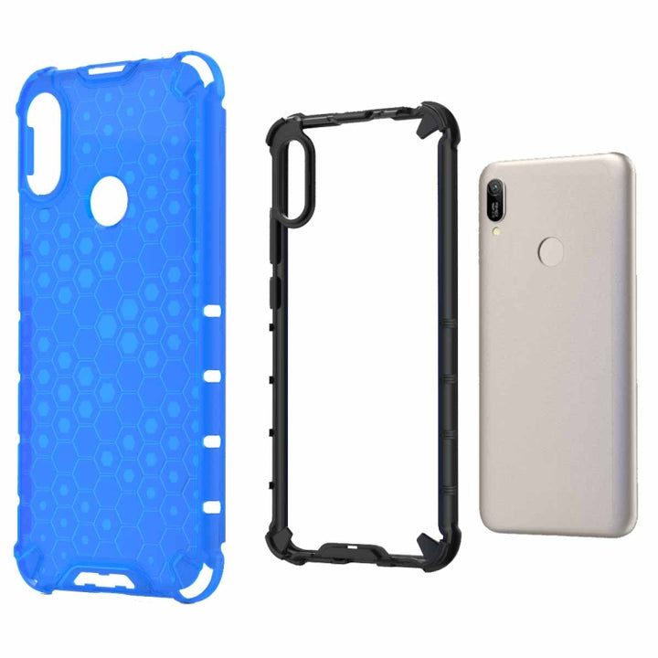 Honeycomb Shockproof PC + TPU Case for Huawei Y6(2019), For Huawei Y6(2019)