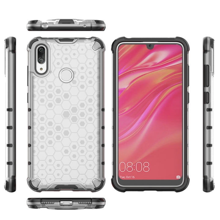 Honeycomb Shockproof PC + TPU Case for Huawei Y7(2019), For Huawei Y7(2019)