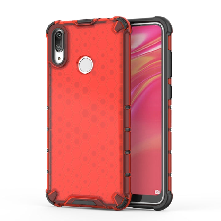 Honeycomb Shockproof PC + TPU Case for Huawei Y7(2019), For Huawei Y7(2019)