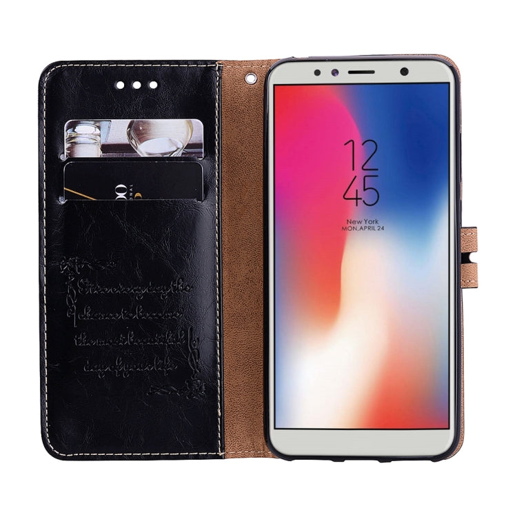 Business Style Oil Wax Texture Horizontal Flip Leather Case for Huawei Y6 (2018), with Holder & Card Slots & Wallet, For HuaweiY6 (2018), For Huawei Y6 (2018)