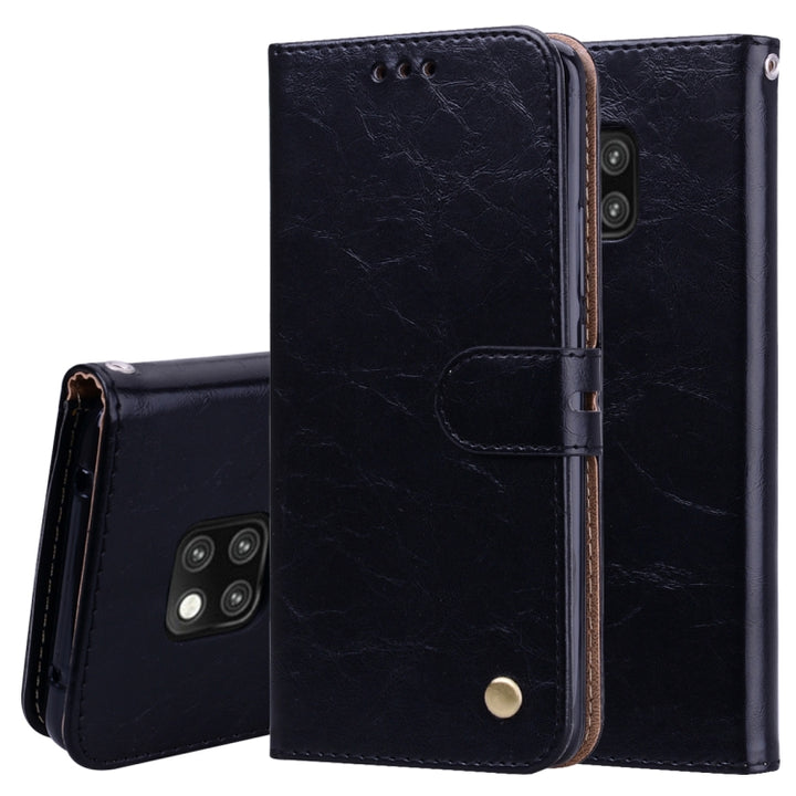 Business Style Oil Wax Texture Horizontal Flip Leather Case for Huawei Mate 20 Pro, with Holder & Card Slots & Wallet, For Huawei Mate 20 Pro