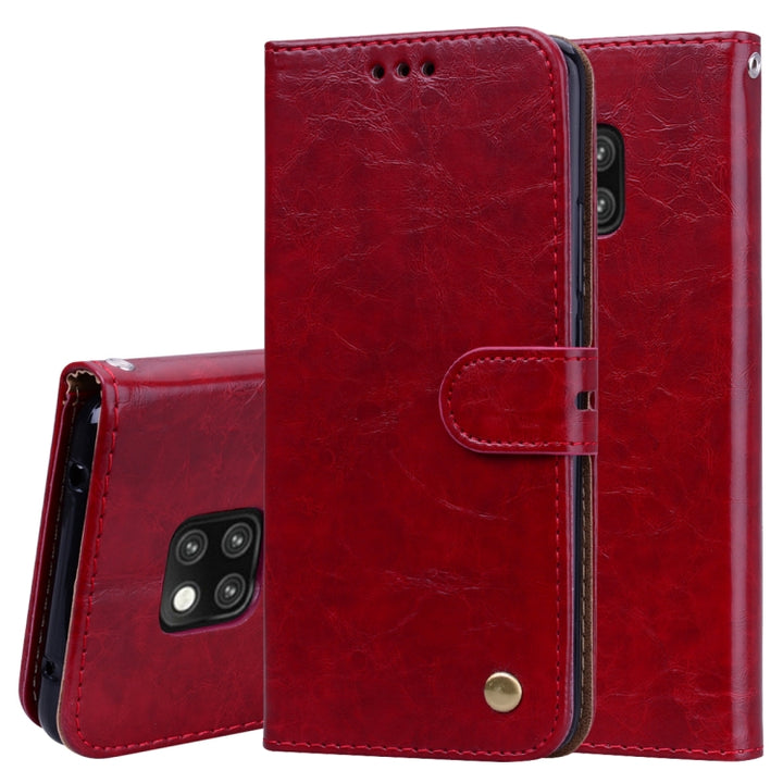 Business Style Oil Wax Texture Horizontal Flip Leather Case for Huawei Mate 20 Pro, with Holder & Card Slots & Wallet, For Huawei Mate 20 Pro