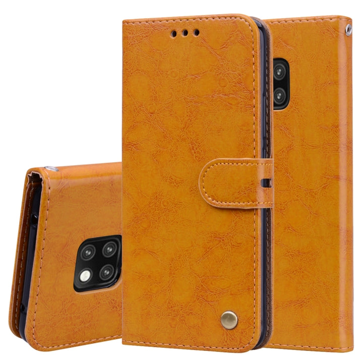 Business Style Oil Wax Texture Horizontal Flip Leather Case for Huawei Mate 20 Pro, with Holder & Card Slots & Wallet, For Huawei Mate 20 Pro