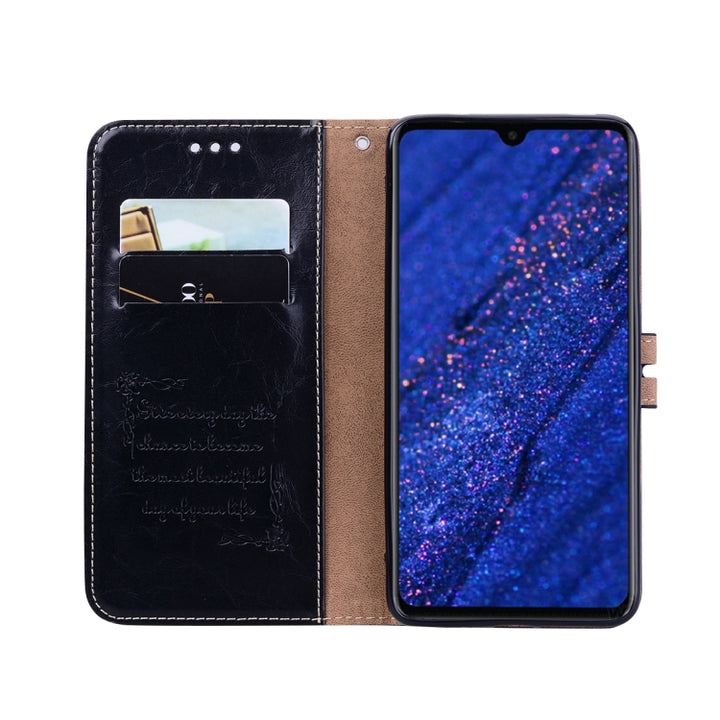 Business Style Oil Wax Texture Horizontal Flip Leather Case for Huawei Mate 20, with Holder & Card Slots & Wallet, For Huawei Mate 20