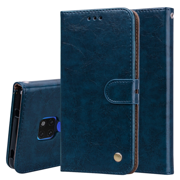 Business Style Oil Wax Texture Horizontal Flip Leather Case for Huawei Mate 20, with Holder & Card Slots & Wallet, For Huawei Mate 20