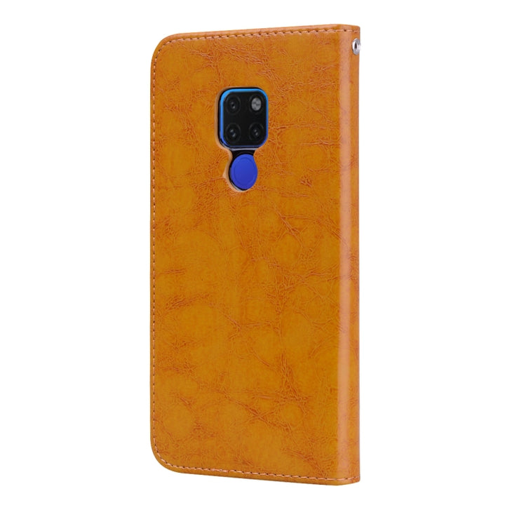 Business Style Oil Wax Texture Horizontal Flip Leather Case for Huawei Mate 20, with Holder & Card Slots & Wallet, For Huawei Mate 20