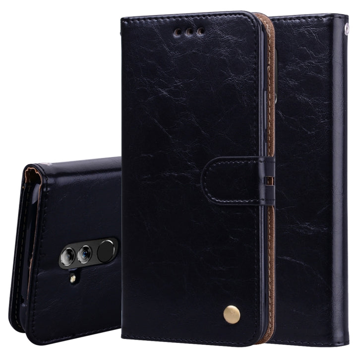 Business Style Oil Wax Texture Horizontal Flip Leather Case for Huawei Mate 20 Lite, with Holder & Card Slots & Wallet, For Huawei Mate 20 Lite