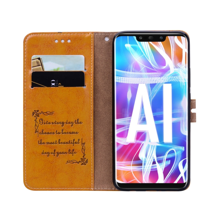 Business Style Oil Wax Texture Horizontal Flip Leather Case for Huawei Mate 20 Lite, with Holder & Card Slots & Wallet, For Huawei Mate 20 Lite