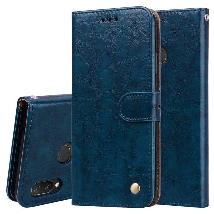 Business Style Oil Wax Texture Horizontal Flip Leather Case for Huawei Nova 3i & P smart Plus, with Holder & Card Slots & Wallet, For Huawei Nova 3i