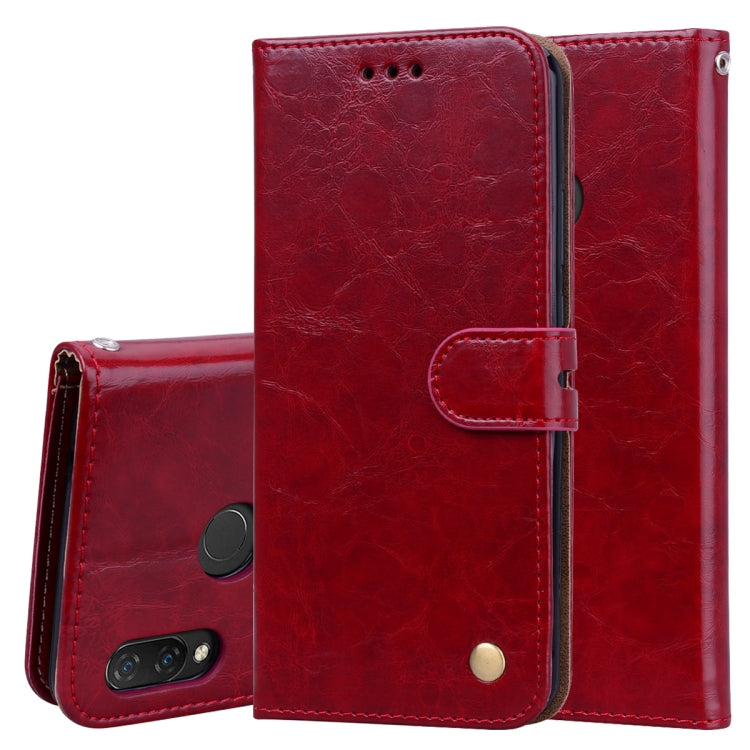 Business Style Oil Wax Texture Horizontal Flip Leather Case for Huawei Nova 3i & P smart Plus, with Holder & Card Slots & Wallet, For Huawei Nova 3i