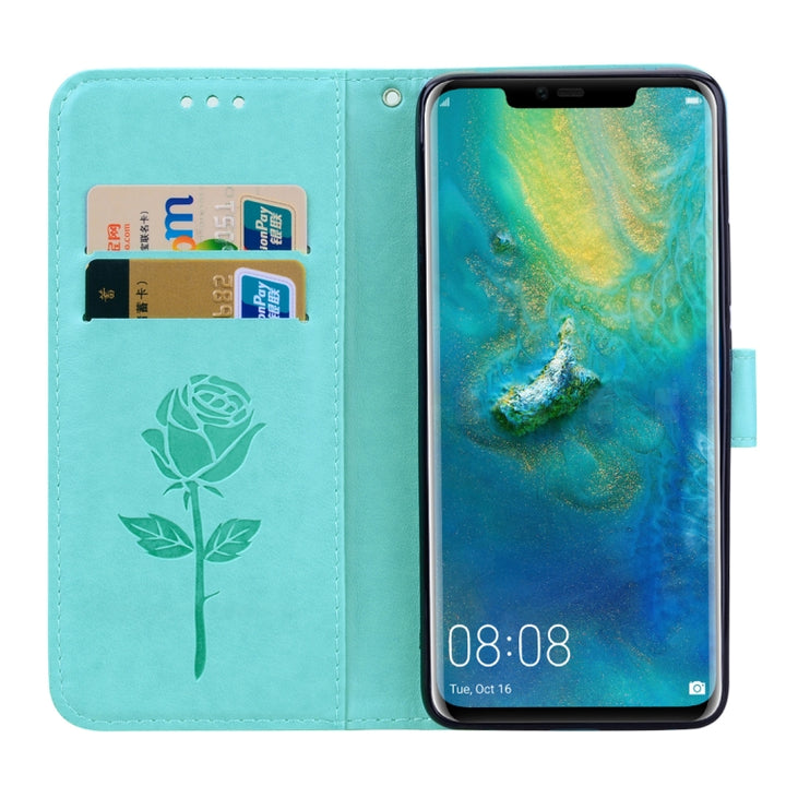 Rose Embossed Horizontal Flip PU Leather Case for Huawei Mate 20 Pro, with Holder & Card Slots & Wallet, For Huawei Mate 20 Pro, Huawei Mate 20 Pro