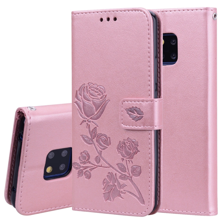 Rose Embossed Horizontal Flip PU Leather Case for Huawei Mate 20 Pro, with Holder & Card Slots & Wallet, For Huawei Mate 20 Pro, Huawei Mate 20 Pro