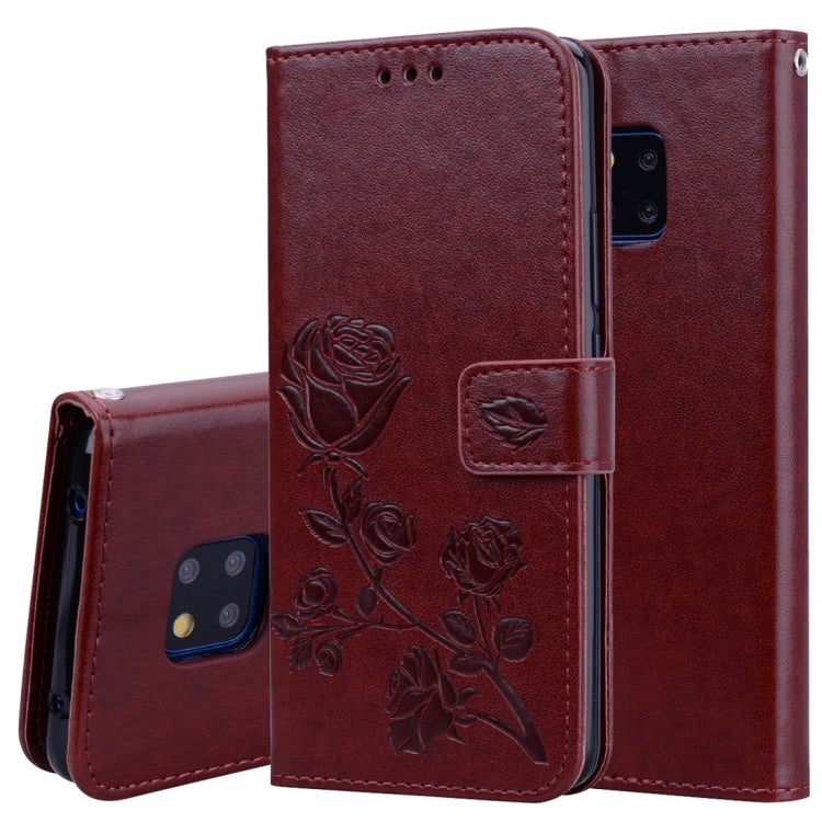 Rose Embossed Horizontal Flip PU Leather Case for Huawei Mate 20 Pro, with Holder & Card Slots & Wallet, For Huawei Mate 20 Pro, Huawei Mate 20 Pro