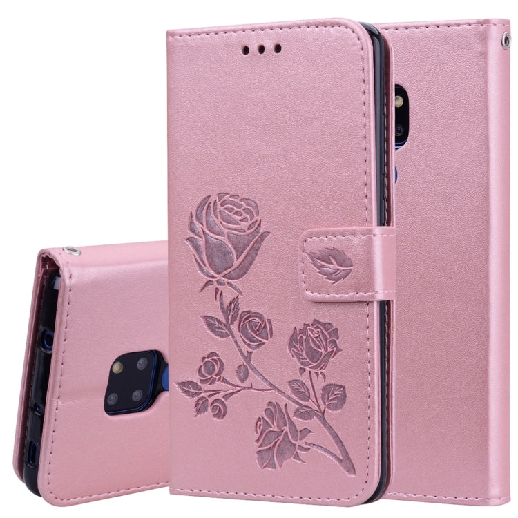 Rose Embossed Horizontal Flip PU Leather Case for Huawei Mate 20, with Holder & Card Slots & Wallet, For Huawei Mate 20, Huawei Mate 20