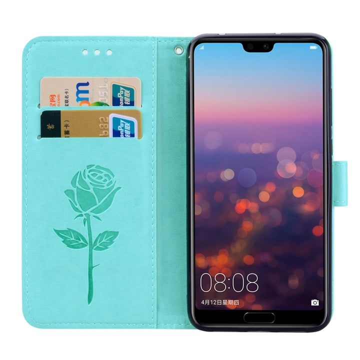 Rose Embossed Horizontal Flip PU Leather Case for Huawei P20 Pro, with Holder & Card Slots & Wallet, For Huawei P20 Pro, Huawei P20 Pro