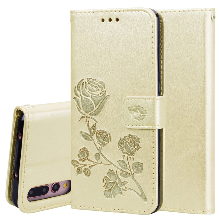 Rose Embossed Horizontal Flip PU Leather Case for Huawei P20 Pro, with Holder & Card Slots & Wallet, For Huawei P20 Pro, Huawei P20 Pro