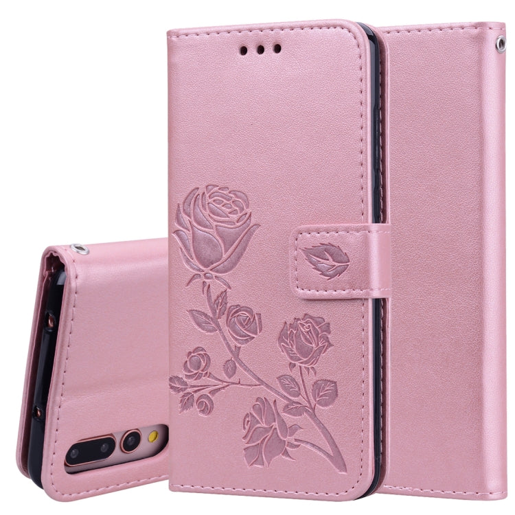 Rose Embossed Horizontal Flip PU Leather Case for Huawei P20 Pro, with Holder & Card Slots & Wallet, For Huawei P20 Pro, Huawei P20 Pro