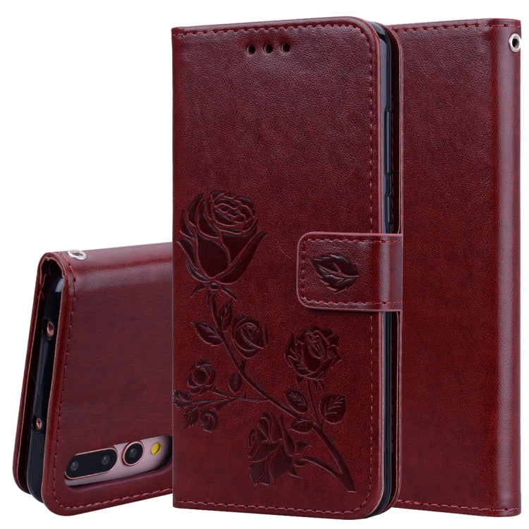 Rose Embossed Horizontal Flip PU Leather Case for Huawei P20 Pro, with Holder & Card Slots & Wallet, For Huawei P20 Pro, Huawei P20 Pro