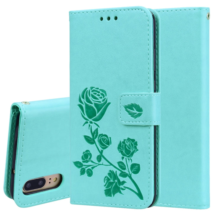 Rose Embossed Horizontal Flip PU Leather Case for Huawei P20, with Holder & Card Slots & Wallet, For Huawei P20, Huawei P20