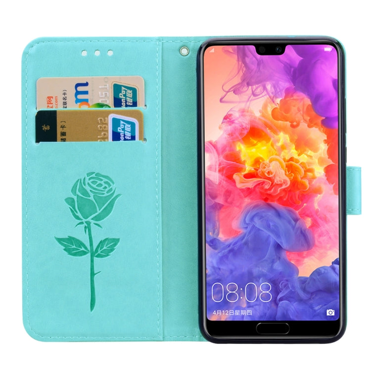 Rose Embossed Horizontal Flip PU Leather Case for Huawei P20, with Holder & Card Slots & Wallet, For Huawei P20, Huawei P20