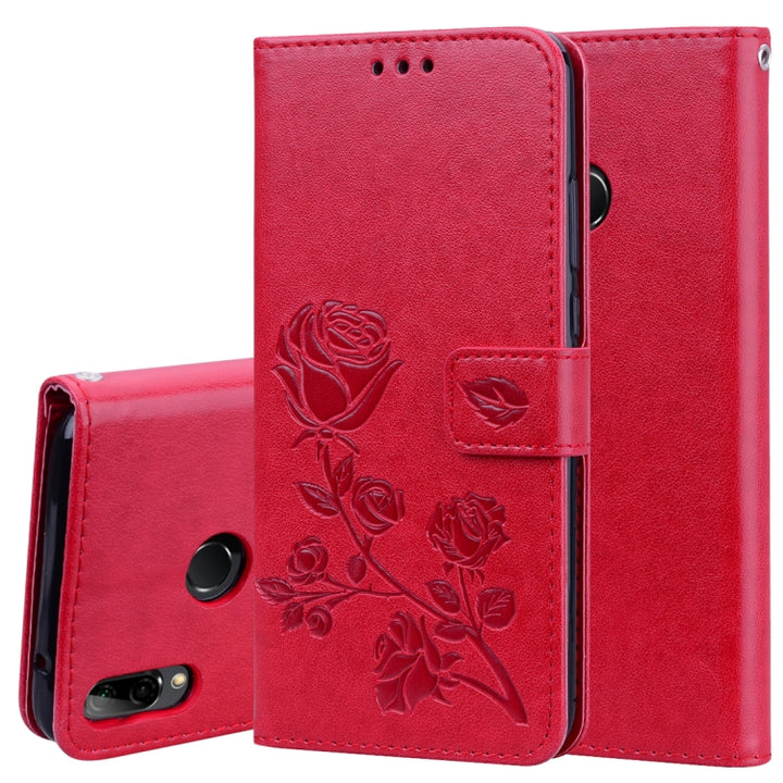 Rose Embossed Horizontal Flip PU Leather Case for Huawei Y9 (2019), with Holder & Card Slots & Wallet, For Huawei Y9 (2019), Huawei Y9 (2019)