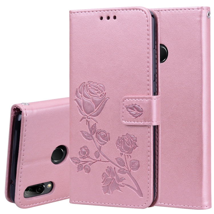 Rose Embossed Horizontal Flip PU Leather Case for Huawei Y9 (2019), with Holder & Card Slots & Wallet, For Huawei Y9 (2019), Huawei Y9 (2019)