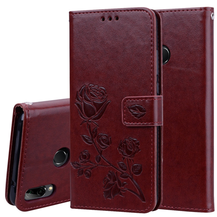 Rose Embossed Horizontal Flip PU Leather Case for Huawei Y9 (2019), with Holder & Card Slots & Wallet, For Huawei Y9 (2019), Huawei Y9 (2019)