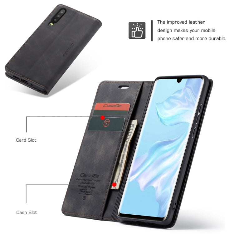 CaseMe-013 Multifunctional Retro Frosted Horizontal Flip Leather Case for Huawei P30, with Card Slot & Holder & Wallet, For Huawei P30