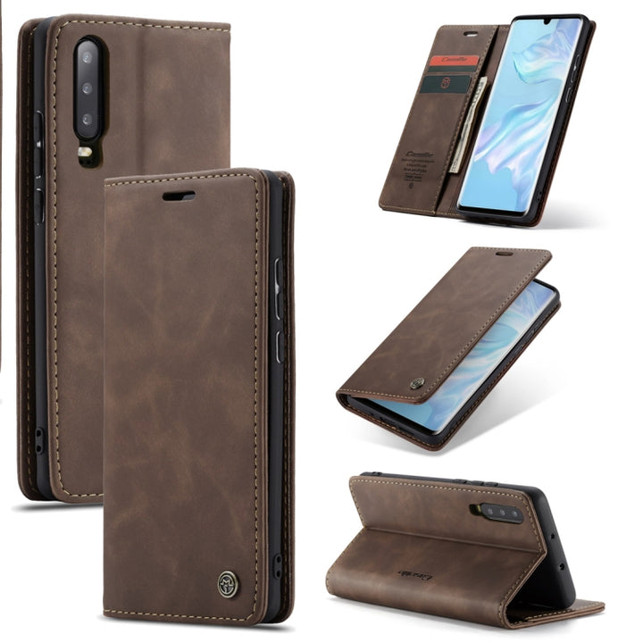 CaseMe-013 Multifunctional Retro Frosted Horizontal Flip Leather Case for Huawei P30, with Card Slot & Holder & Wallet, For Huawei P30