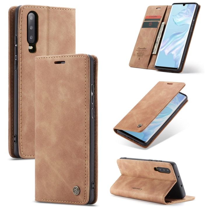 CaseMe-013 Multifunctional Retro Frosted Horizontal Flip Leather Case for Huawei P30, with Card Slot & Holder & Wallet, For Huawei P30