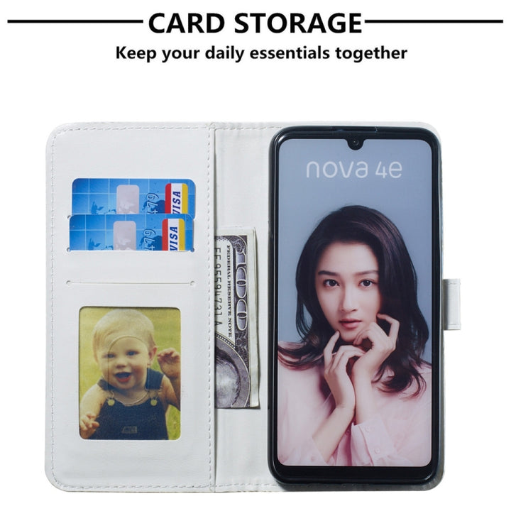 Sakura Pattern 3D Horizontal Flip Leather Case for Huawei P30 Lite, with Holder & Card Slots & Photo Frame & Wallet, Huawei P30 Lite