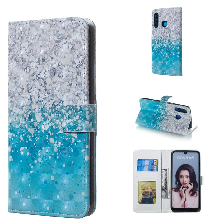 Sea and Sand Pattern 3D Horizontal Flip Leather Case for Huawei P30 Lite, with Holder & Card Slots & Photo Frame & Wallet, Huawei P30 Lite