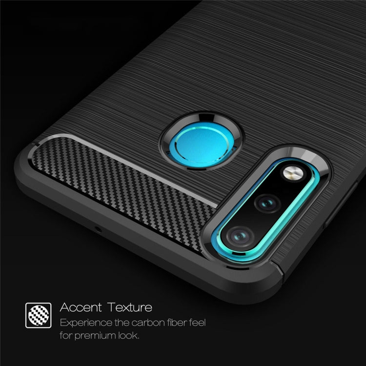 Brushed Texture Carbon Fiber TPU Case for Huawei P30 Lite, Huawei P30 Lite