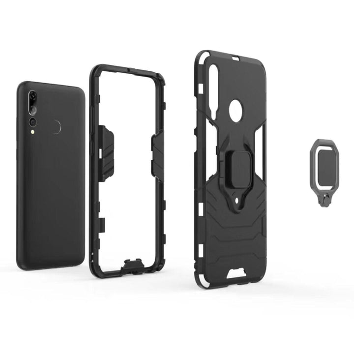 Shockproof PC + TPU Case with Magnetic Ring Holder for Huawei Enjoy 9s / P Smart+ 2019, For Huawei Enjoy 9s / P Smart+ 2019