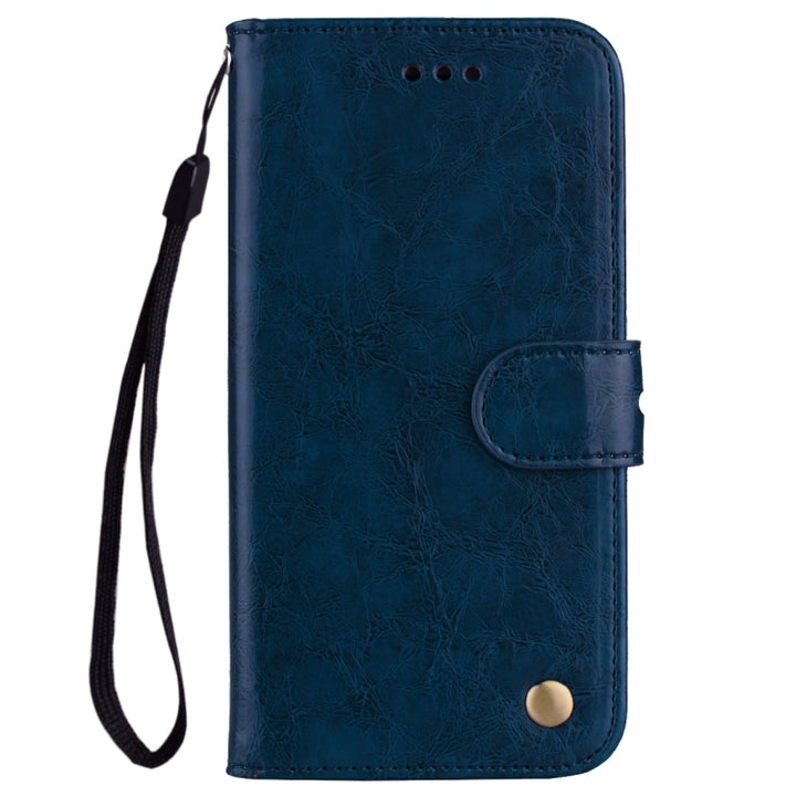 Business Style Oil Wax Texture Horizontal Flip Leather Case for Huawei Y7 (2019), with Holder & Card Slots & Wallet, For Huawei Y7 (2019)